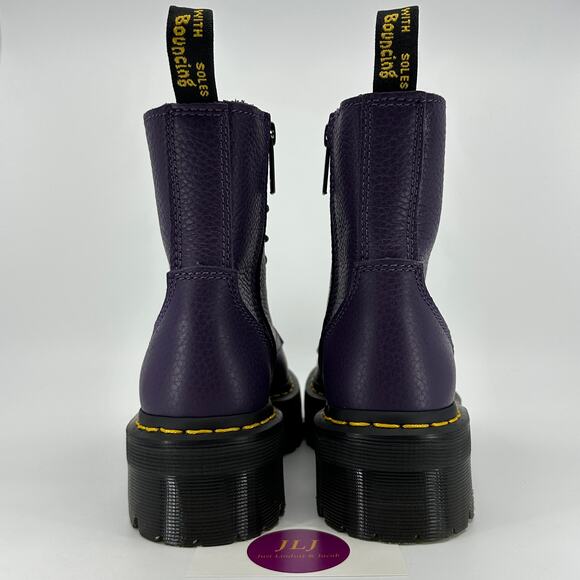 Dr. Martens Women's Jadon III Rick Purple Pisa Leather Platform Boots Size 5 - Picture 6 of 11